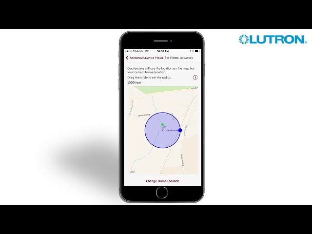 Lutron Connect - Arriving / Leaving Home (Geofencing)