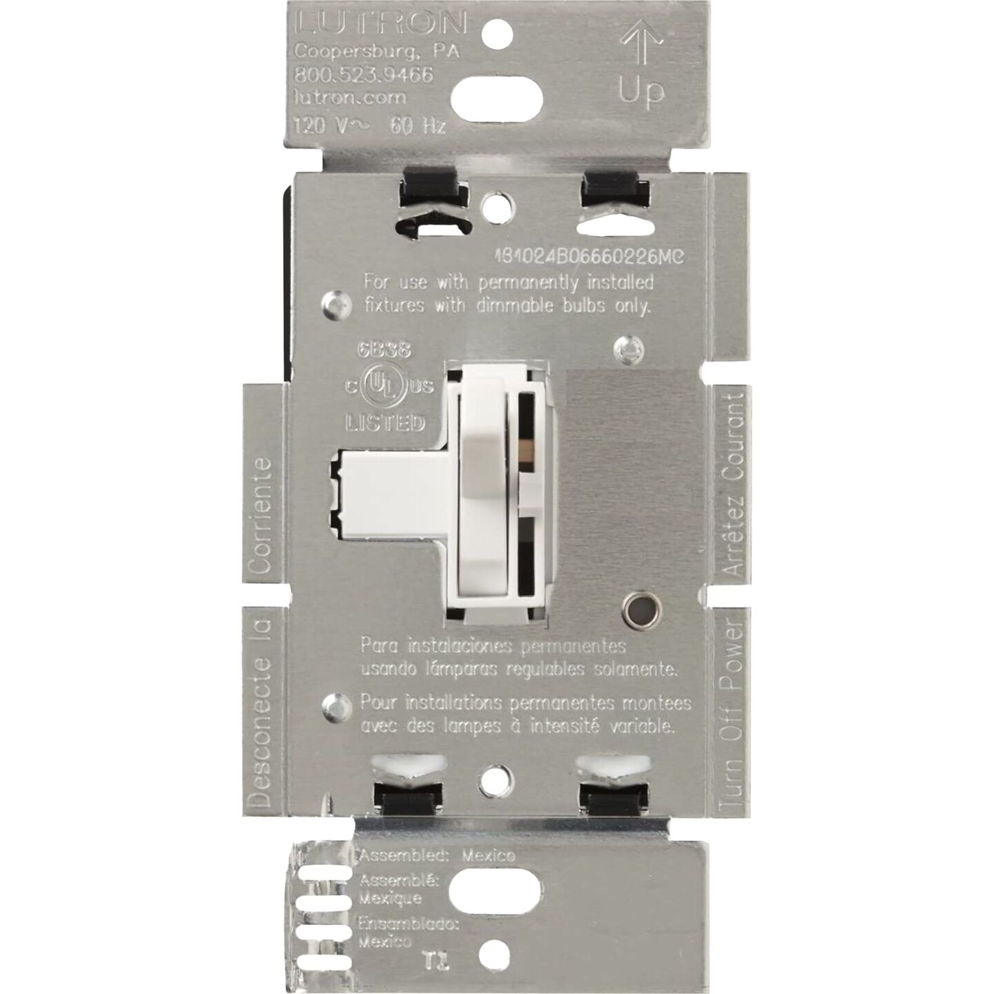 Ariadni/Toggler 3-Wire Fluorescent Dimmer - AYF-103P-WH