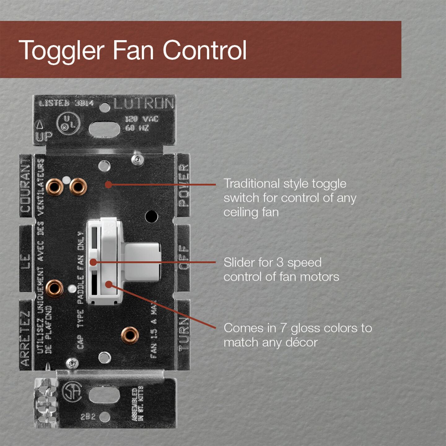 Ariadni/Toggler Fan-Speed Control - AYFSQ-F-LA