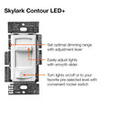 Skylark Contour LED+ 3-Way Dimmer - CTCL-153P-WH