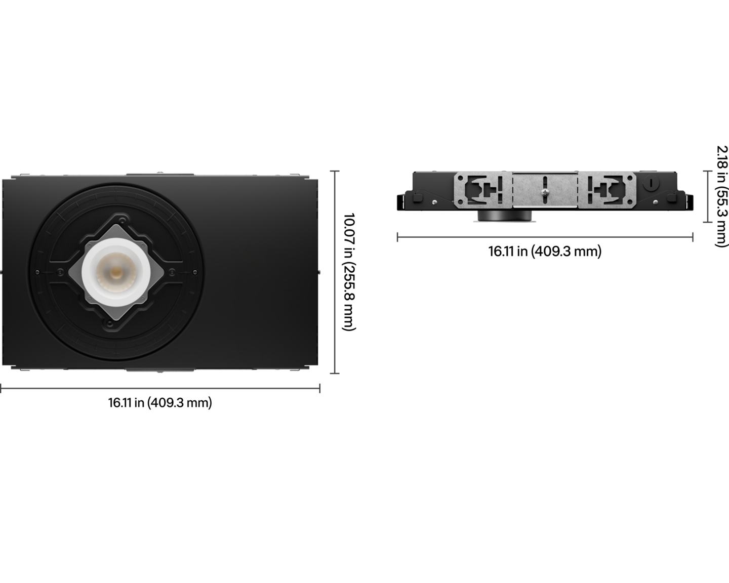 Rania D2 Fixed Remodeler New Construction – 2” Aperture - Dimensions