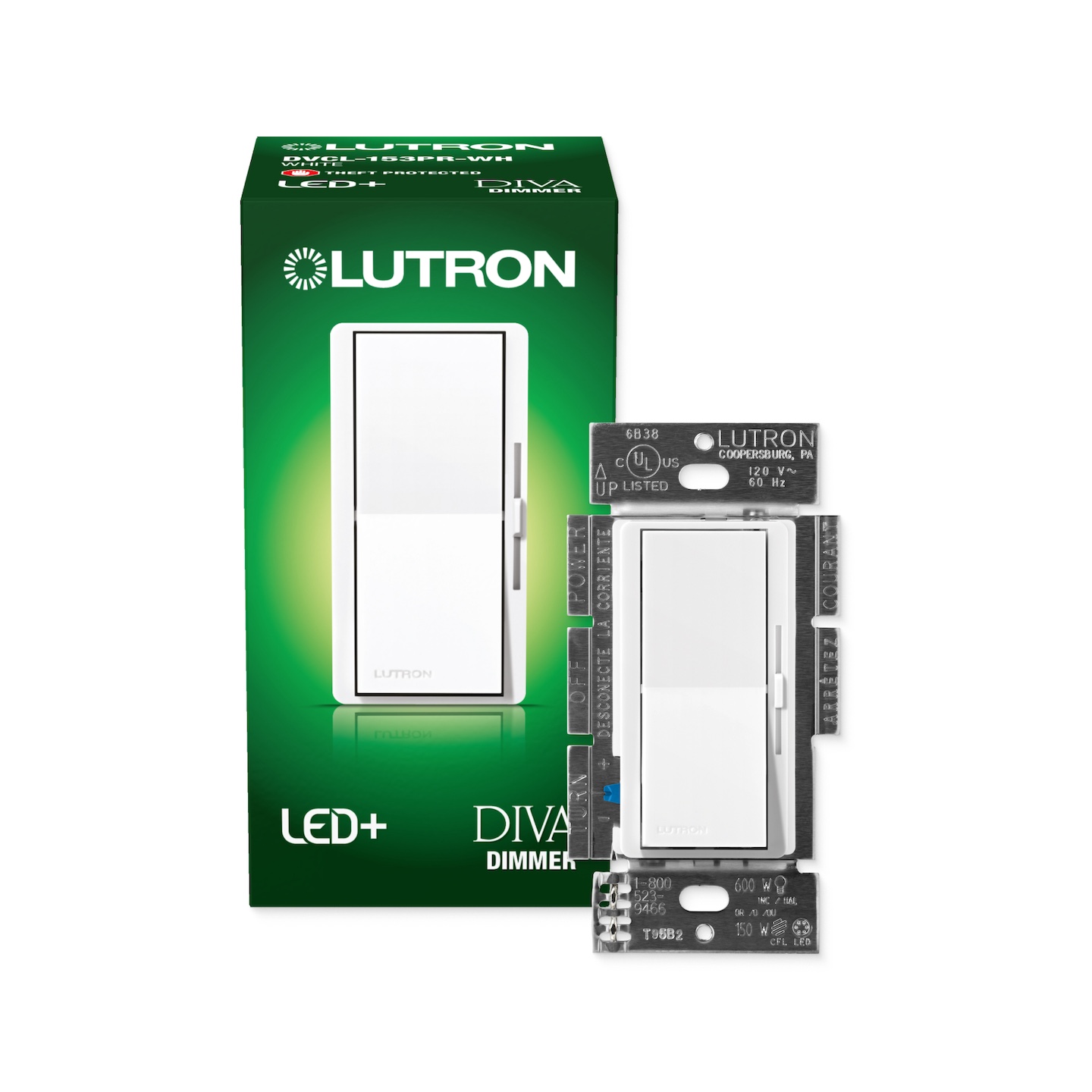Diva LED+ Dimmer - DVCL-153P-WH