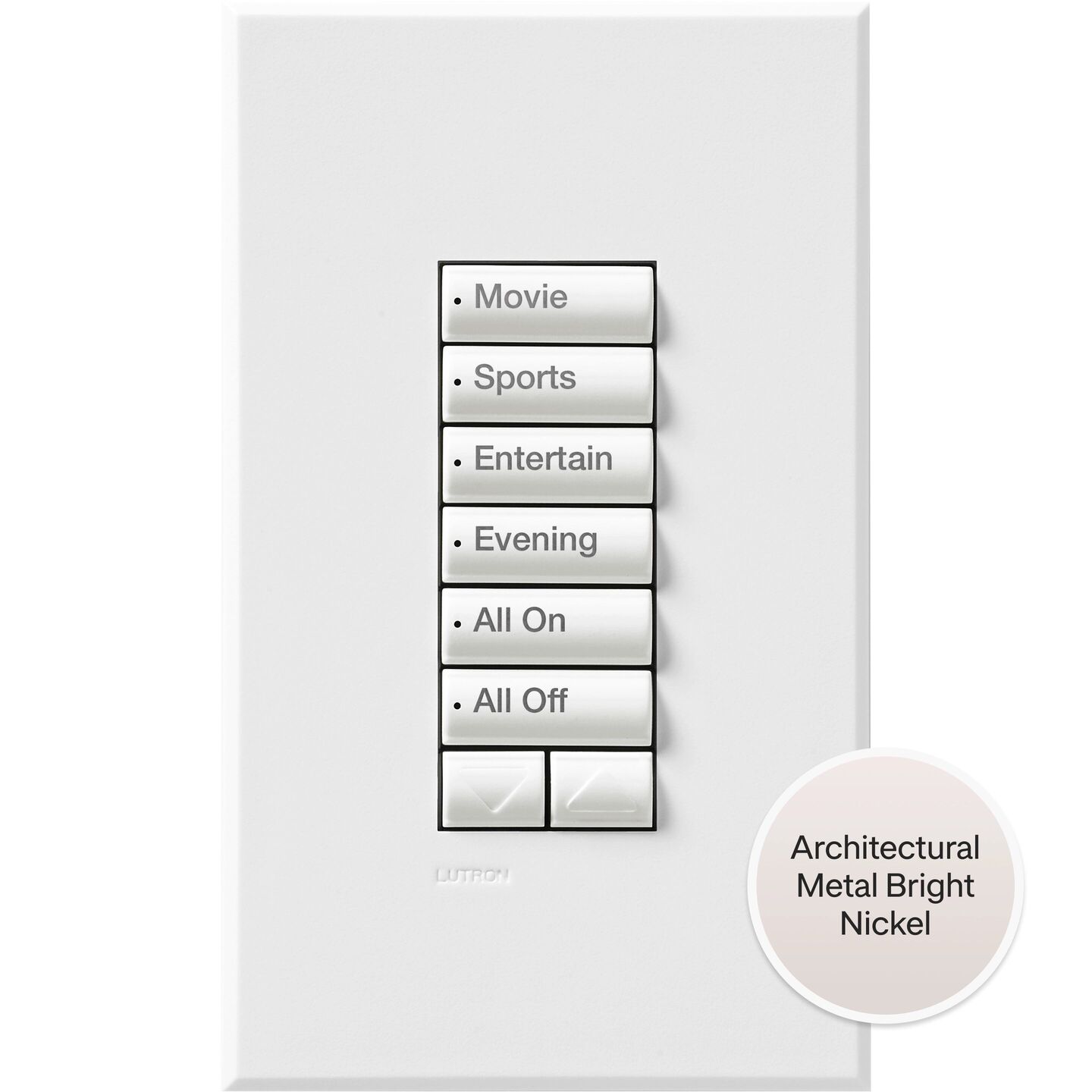 HomeWorks seeTouch Low Voltage Wired Keypad - Rectangle - HQWA-W6BRLN-BN
