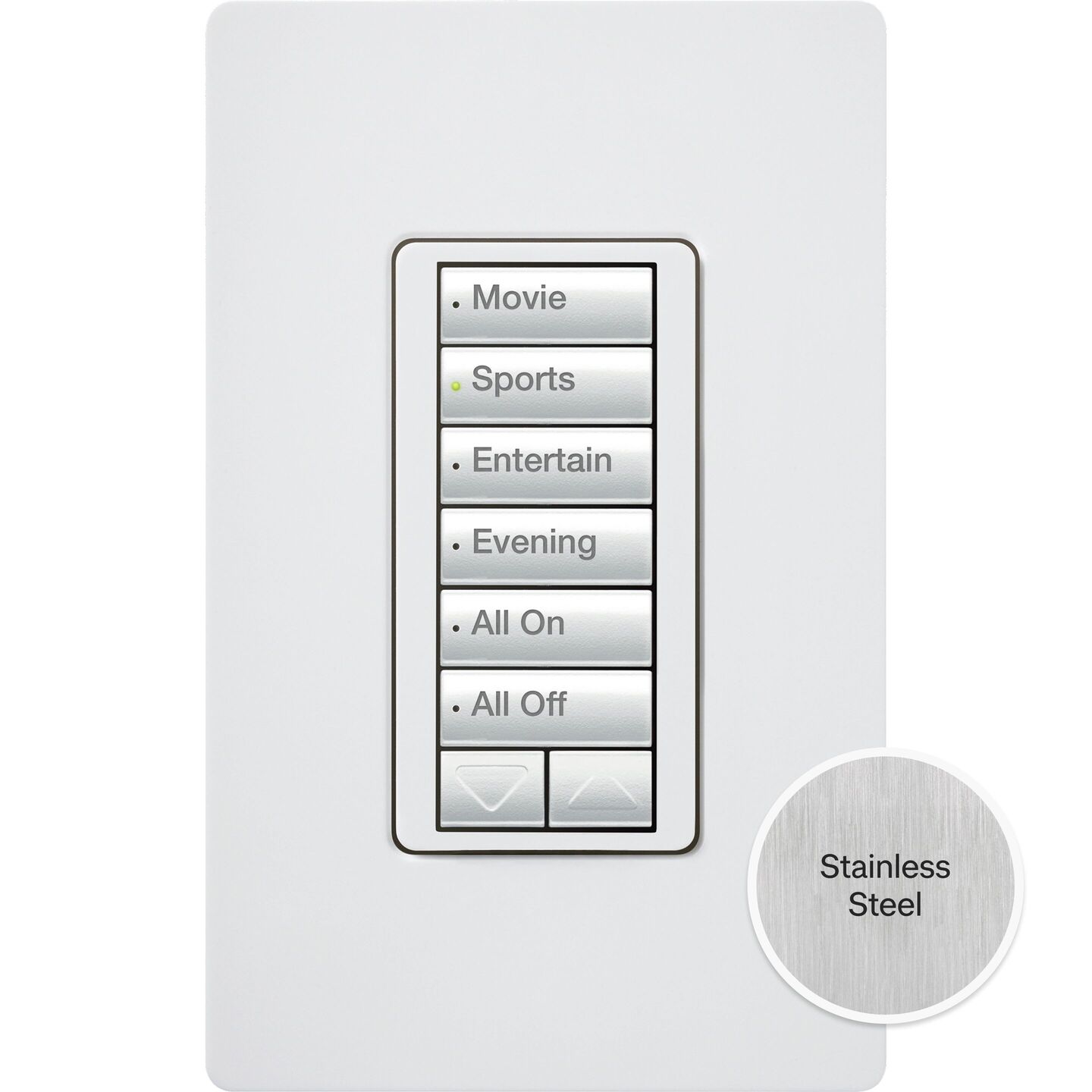 HomeWorks seeTouch RF Keypad - HQRD-W6BRL-SS