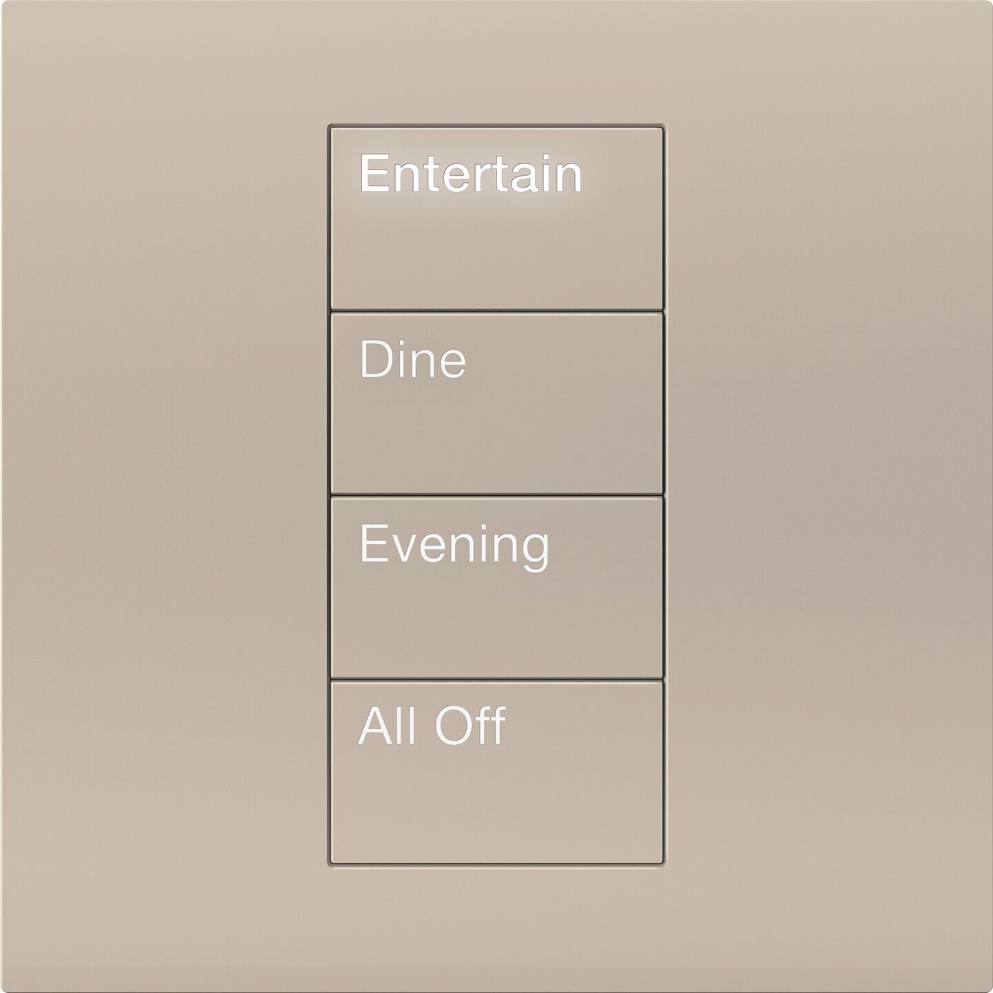 HomeWorks Palladiom Square Keypad - HQWT-S-P4W-BN