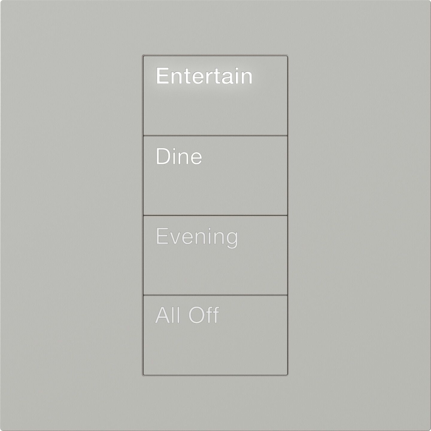 HomeWorks Palladiom Square Keypad - HQWT-S-P4W-GR