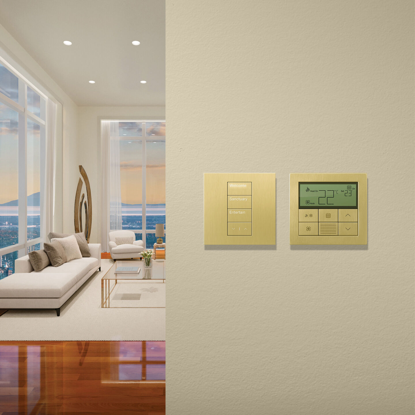 HomeWorks Palladiom Square Keypad - HQWT-S-P4W-SN