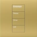 HomeWorks Palladiom Square Keypad - HQWT-S-P4W-BB