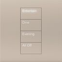 HomeWorks Palladiom Square Keypad - HQWT-S-P4W-BN