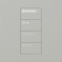 HomeWorks Palladiom Square Keypad - HQWT-S-P4W-GR