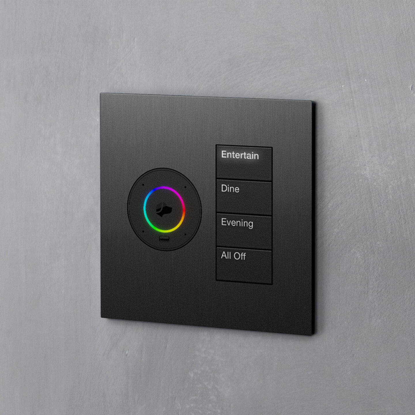 HomeWorks Palladiom Rectangle Keypad - HQWT-U-P4W-BL