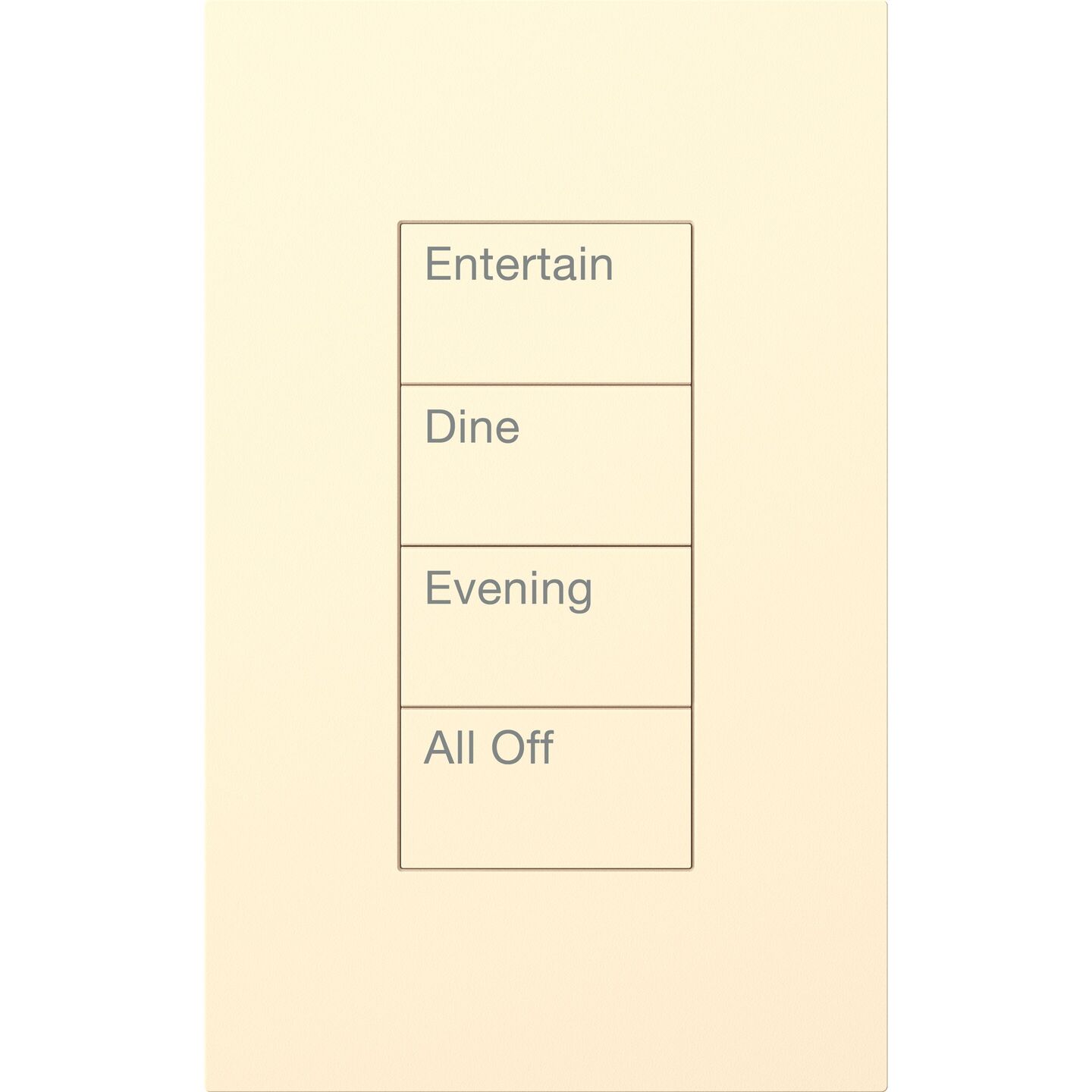 HomeWorks Palladiom Rectangle Keypad - HQWT-U-P4W-BE