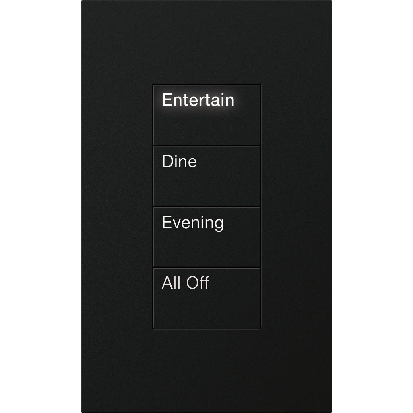 HomeWorks Palladiom Rectangle Keypad - HQWT-U-P4W-BL