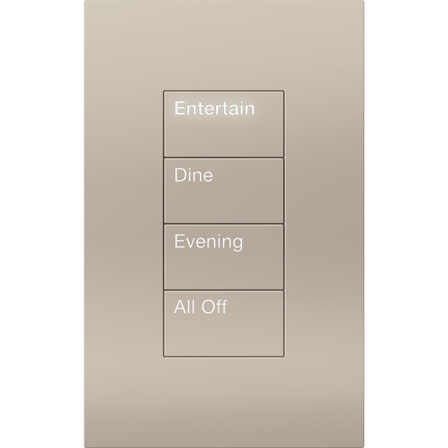 HomeWorks Palladiom Rectangle Keypad - HQWT-U-P4W-BN