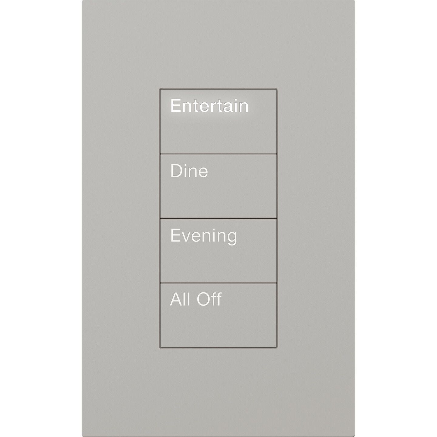 HomeWorks Palladiom Rectangle Keypad - HQWT-U-P4W-GR