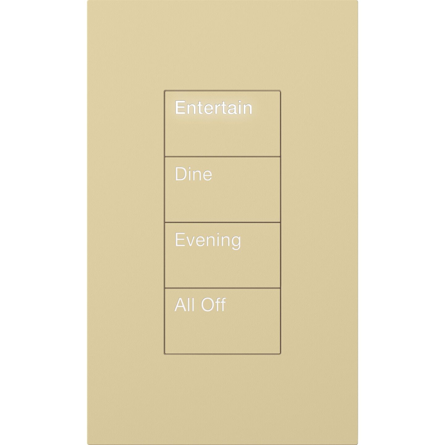 HomeWorks Palladiom Rectangle Keypad - HQWT-U-P4W-IV