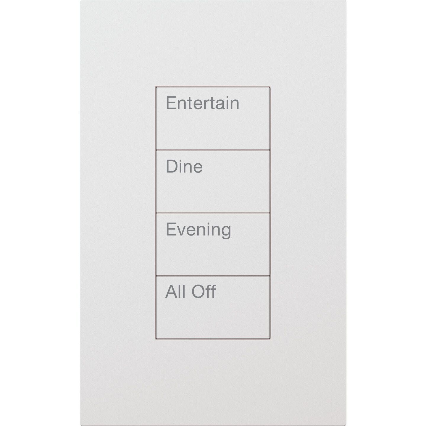 HomeWorks Palladiom Rectangle Keypad - HQWT-U-P4W-WH