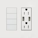 HomeWorks Palladiom Rectangle Keypad - HQWT-U-P4W-BL