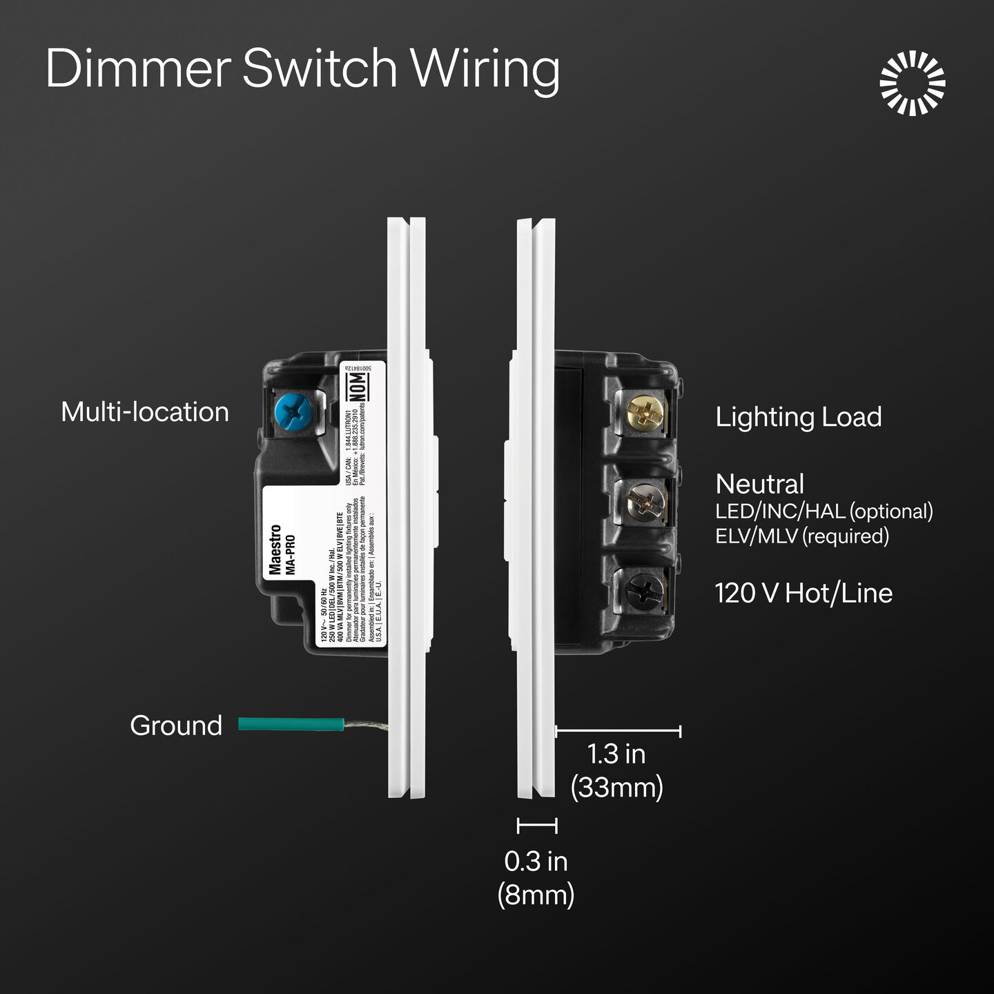 Maestro LED+ Pro Max Dimmer - MA-PRO-TP