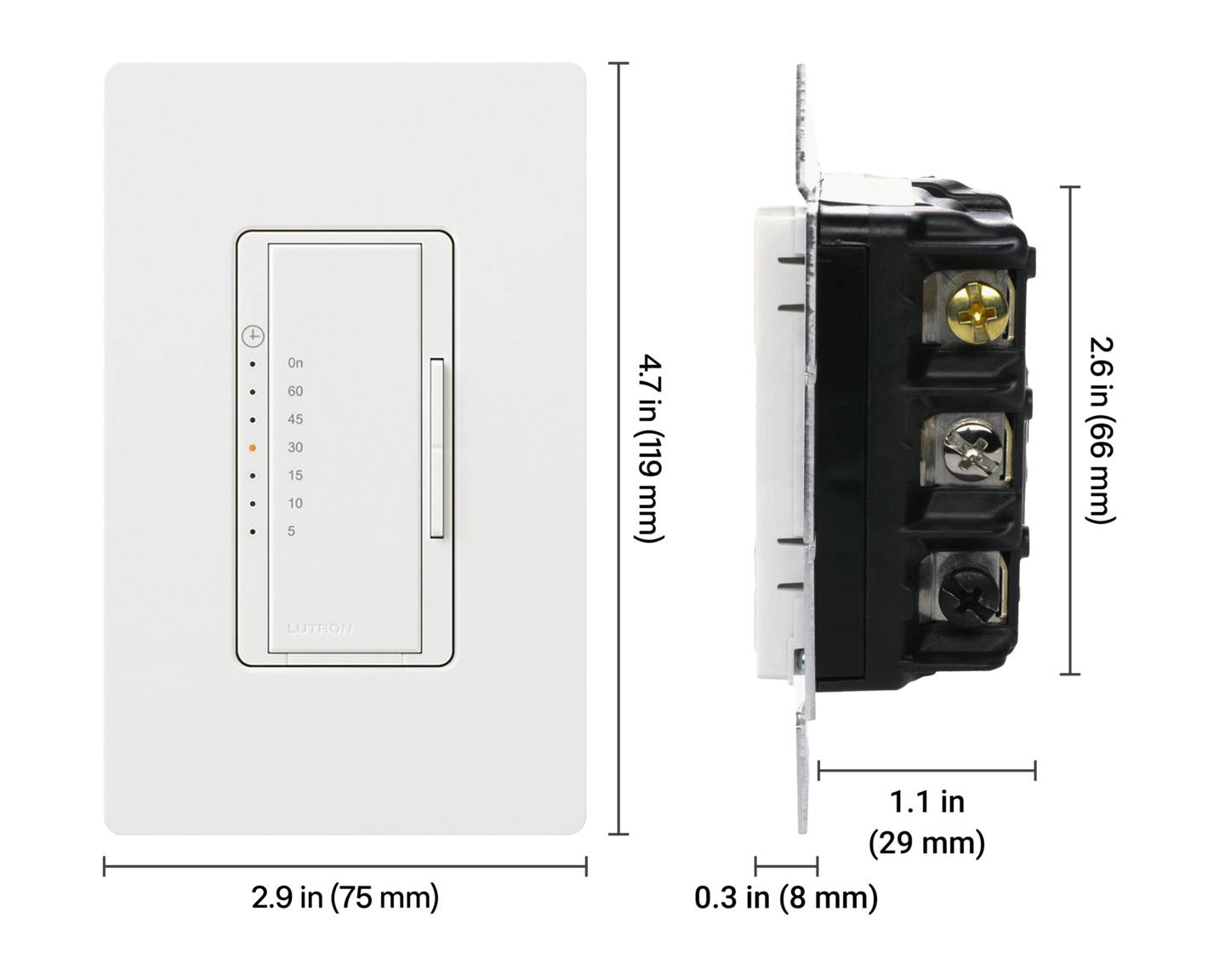 Timer Switch - Dimensions