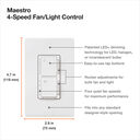 Maestro Dual LED+ Dimmer and 4-Speed Fan Control - MACL-LFQ-BI