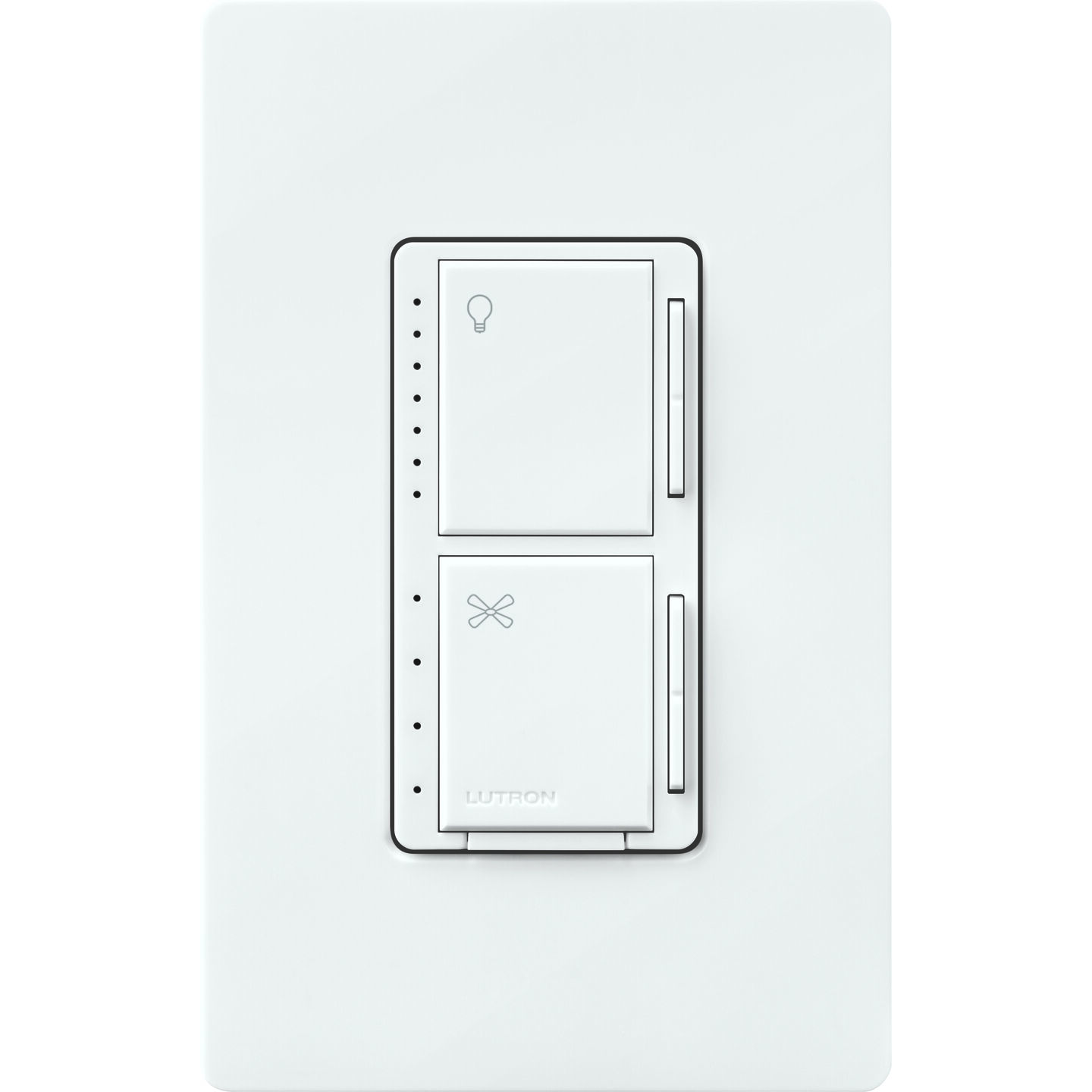 Maestro Dual LED+ Dimmer and 4-Speed Fan Control - MACL-LFQ-WH