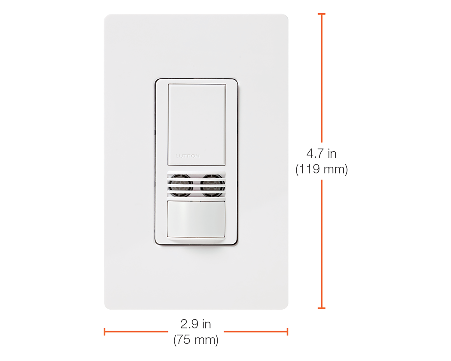 Maestro Commercial 3-Way Dual-Tech Sensor - Dimensions