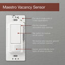 Maestro Motion Sensor Switch (Vacancy Only, 5A/3A) - MS-VPS5MH-LA