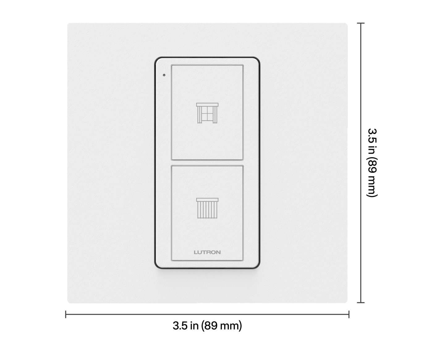 Hospitality Pico 2 Button Wire-Free Battery Powered Remote - Dimensions