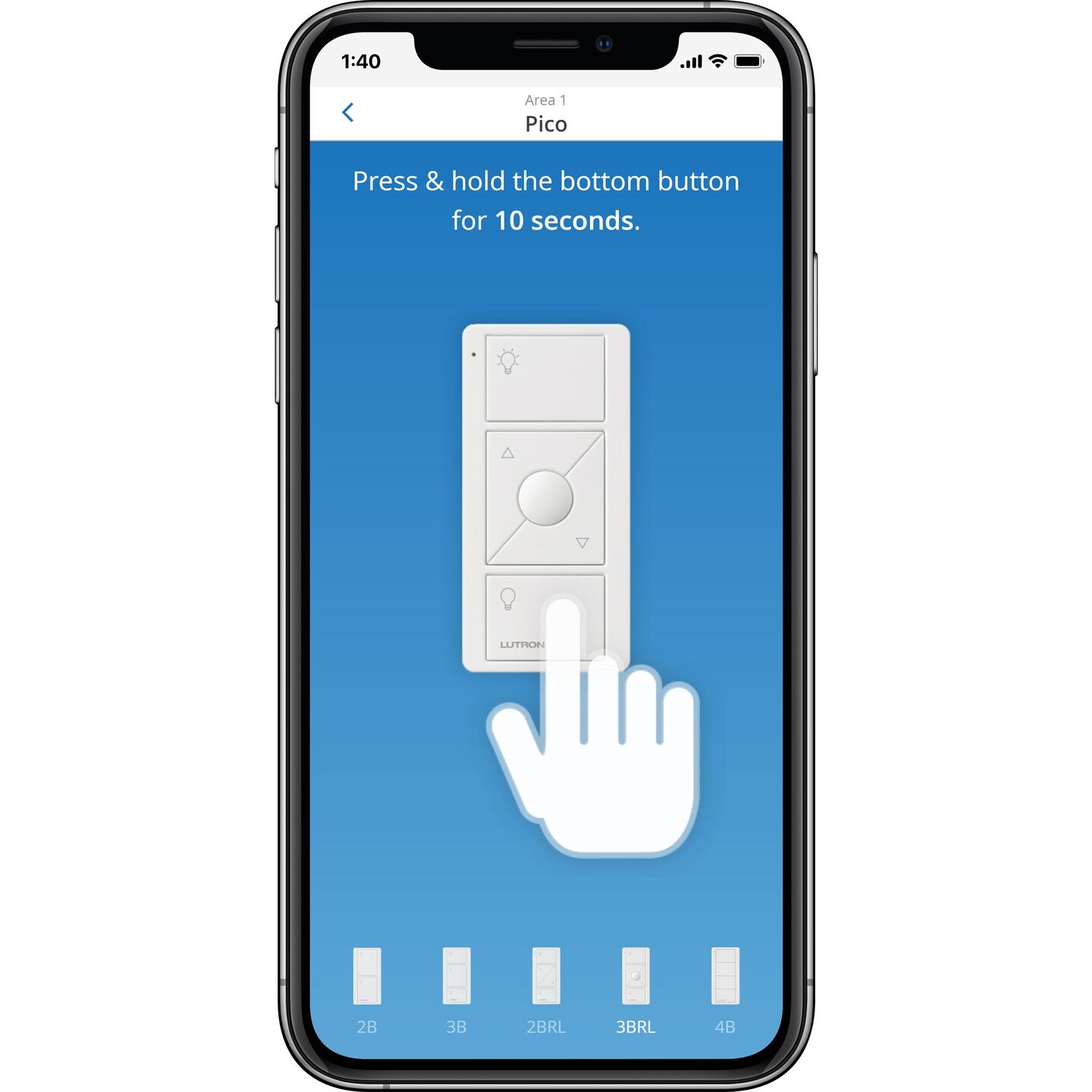 Pico 2/3 Button Line-Voltage Powered Wireless - PJL-3BRL-GBL-L01