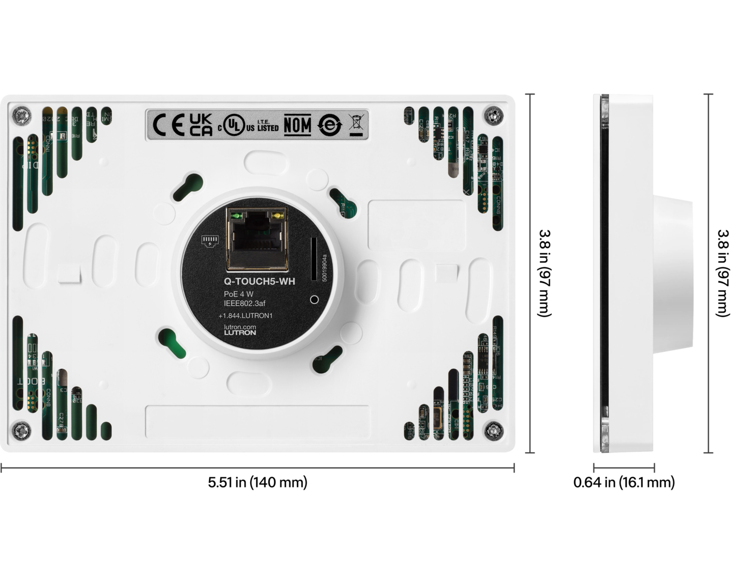 Athena Touch Screen - Dimensions