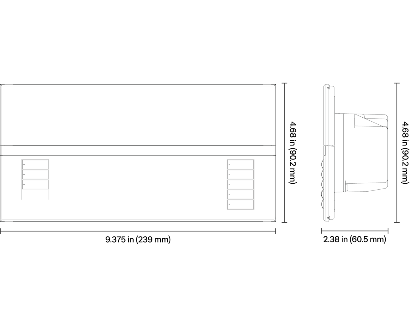 GRAFIK Eye QS Wireless - Dimensions