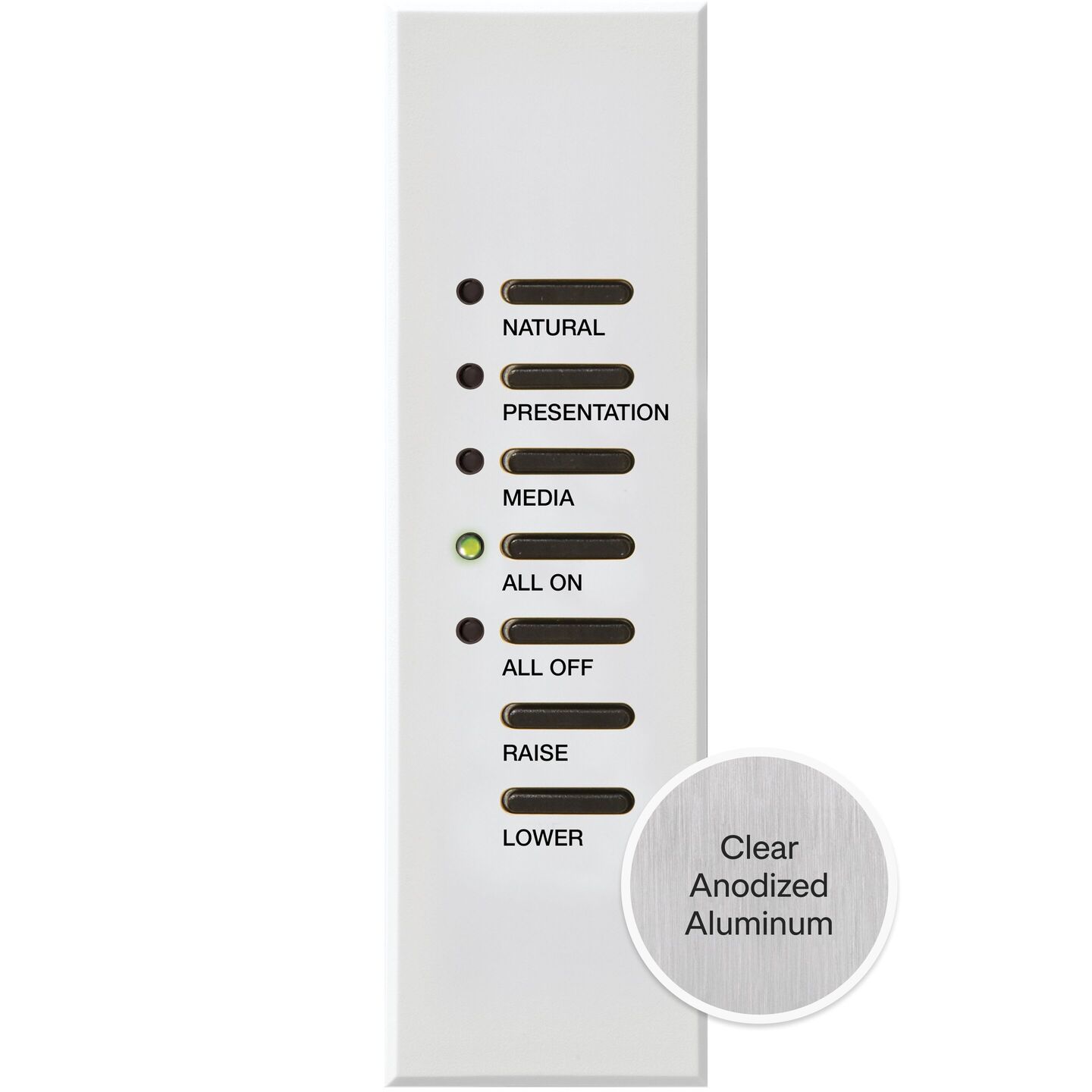 Athena/myRoom XC Architrave Narrow Keypad - QSWA-KP5-DN-CLA
