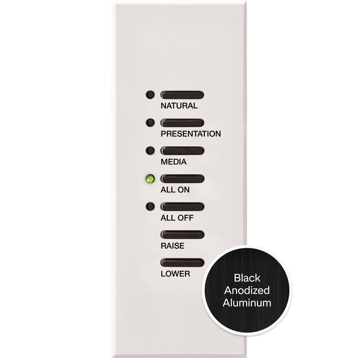 Athena/myRoom XC Architrave Keypad - QSWA-KP5-DW-BLA