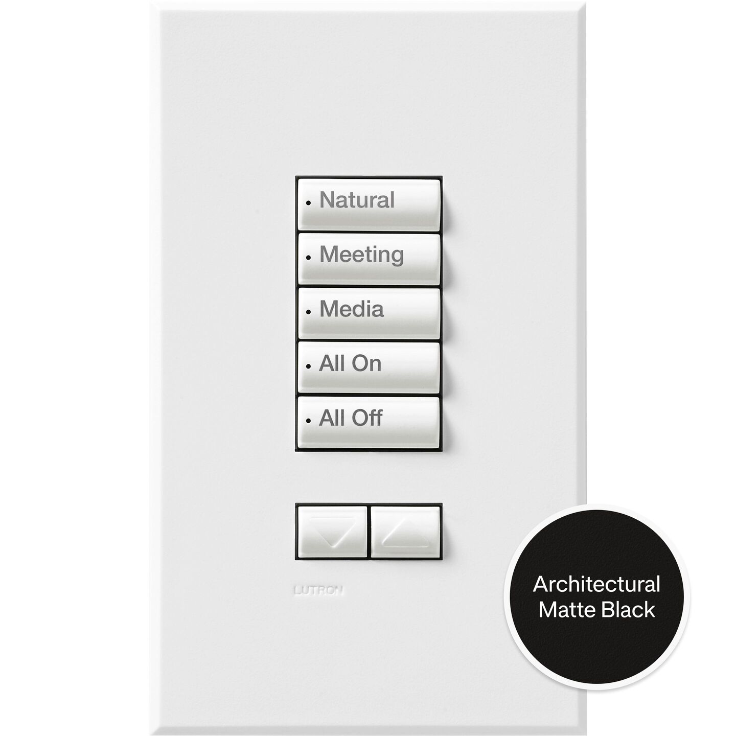 Athena/myRoom XC seeTouch Low Voltage Wired Keypad - QSWS2-5BRLI-BL