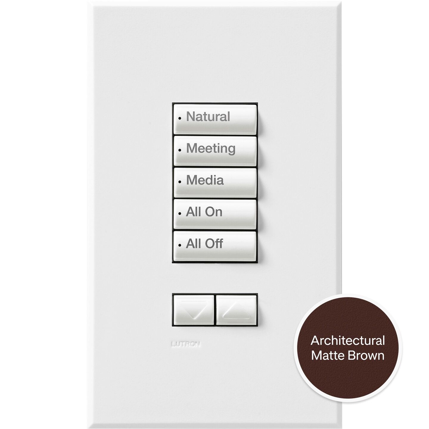Athena/myRoom XC seeTouch Low Voltage Wired Keypad - QSWS2-5BRLI-BR