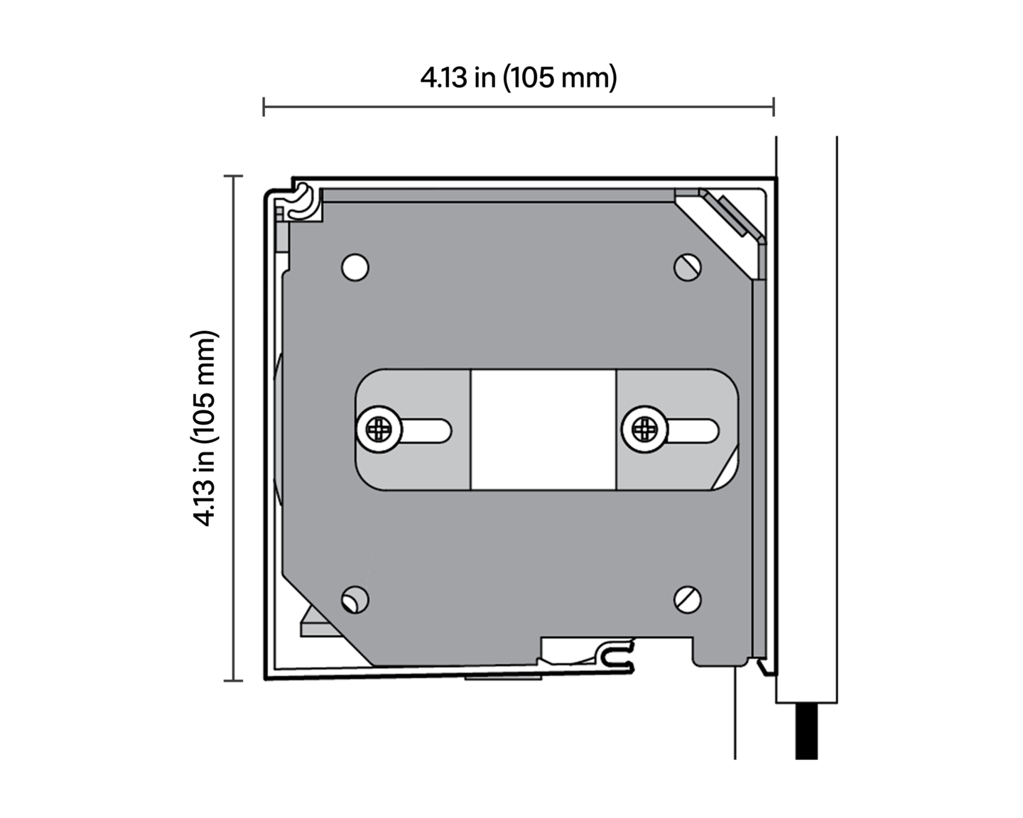 Sivoia Roller 150 Shades – Metal Fascia, 4" - Dimensions