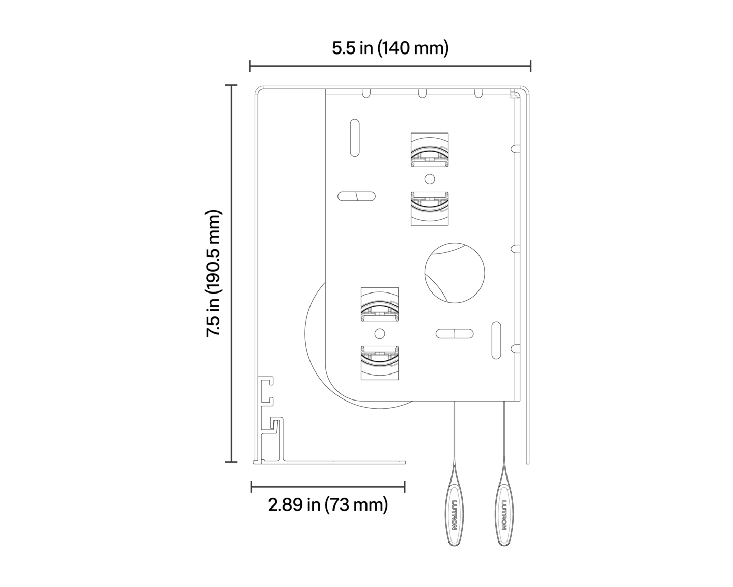 Sivoia Roller 64 Shades – Dual Pocket, 5.5" x 7.5" - Dimensions