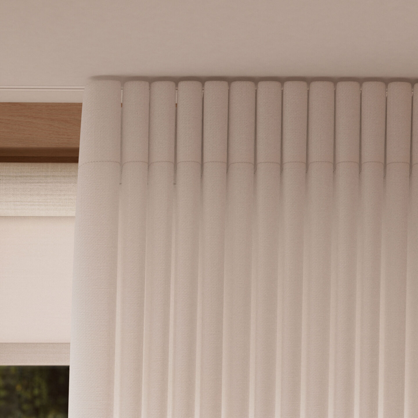 Sivoia Pull-to-Start, Straight Track Drapery – Ripple Fold, D105 Drive - sivoia-ripplefold-straight-d105-pts-drapery