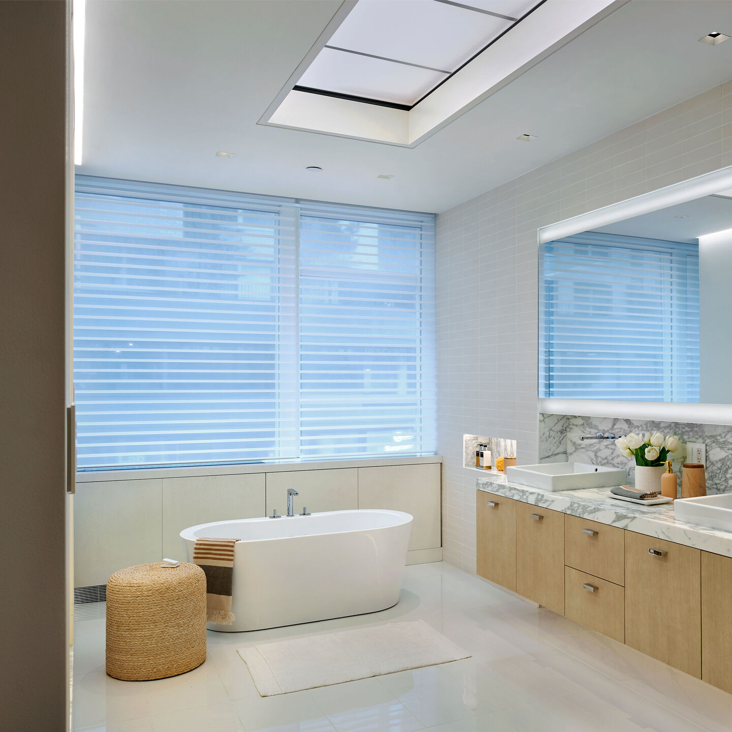 Sivoia 2” Horizontal Sheer Blinds – Motorized Lift & Tilt, No Top Treatment - sivoia-recessed-pocket-wired-2-horizontal-sheer-blinds