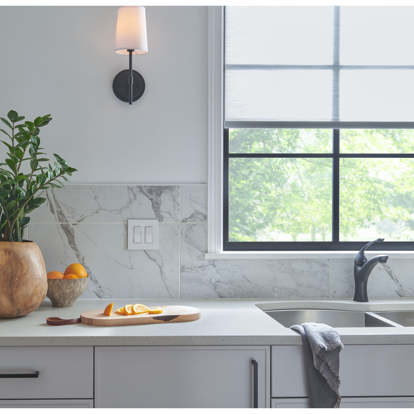 Triathlon Roller Shades - Exposed Headrail, 12V Wired - triathlon-headrail-no-fascia-wired-roller-shades