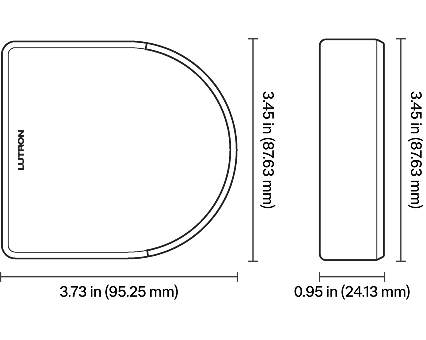 Triathlon Select Roller Shades - Dimensions